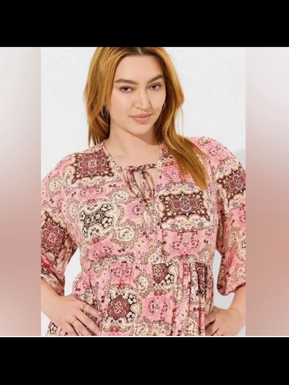 Torrid Pink Paisley Print Short Dress size 2x - Picture 3 of 9